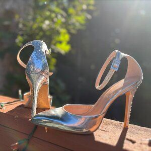 BRAND NEW Shiny/Sparkle Silver Heels